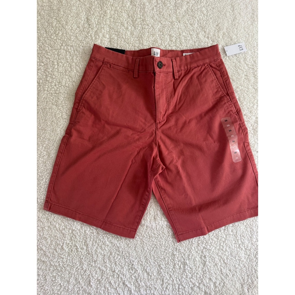 Gap Essential Khaki Shorts Mens 28 Red NWT